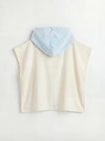 Stitch Printed Girls' Poncho Towel - Image 3