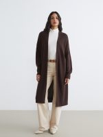Shawl Collar Oversize Women's Knitwear Cardigan - Image 2