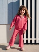 Printed Girls' Soft Touch Sweatshirt and Sweatpants