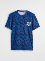 Crew Neck Real Madrid Printed Men's Sports T-Shirt - Image 5