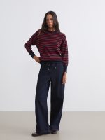 Crew Neck Striped Women's Knitwear Sweater - Image 2