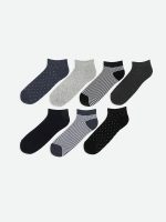 Patterned Men's Trainer Socks 7-Pack