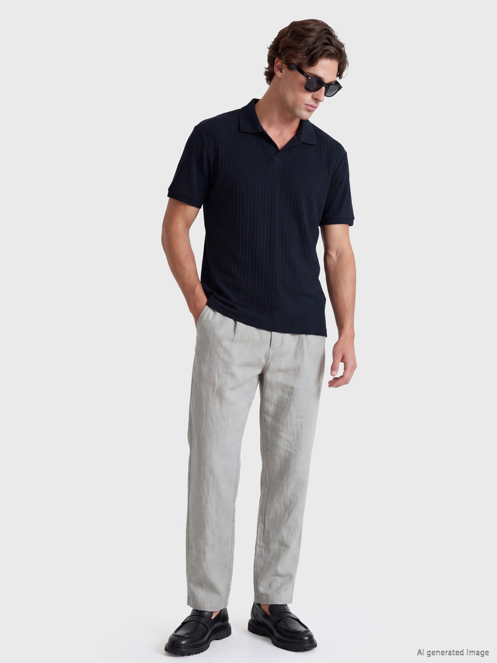 l_20261-s6kn72z8-rqk-99-76-96-188_a.jpg Polo Collar Striped Men's T-Shirt - Image 1