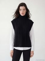 Women's Patterned Knit Turtleneck Sweater