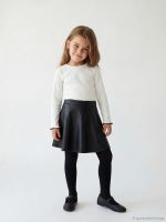 Leather-look skirt for girls