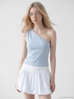 One Shoulder Ruched Blouse