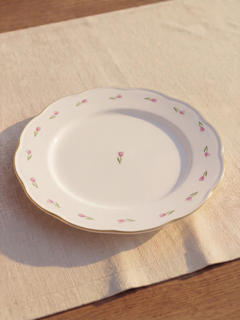 Floral Patterned Porcelain Plate