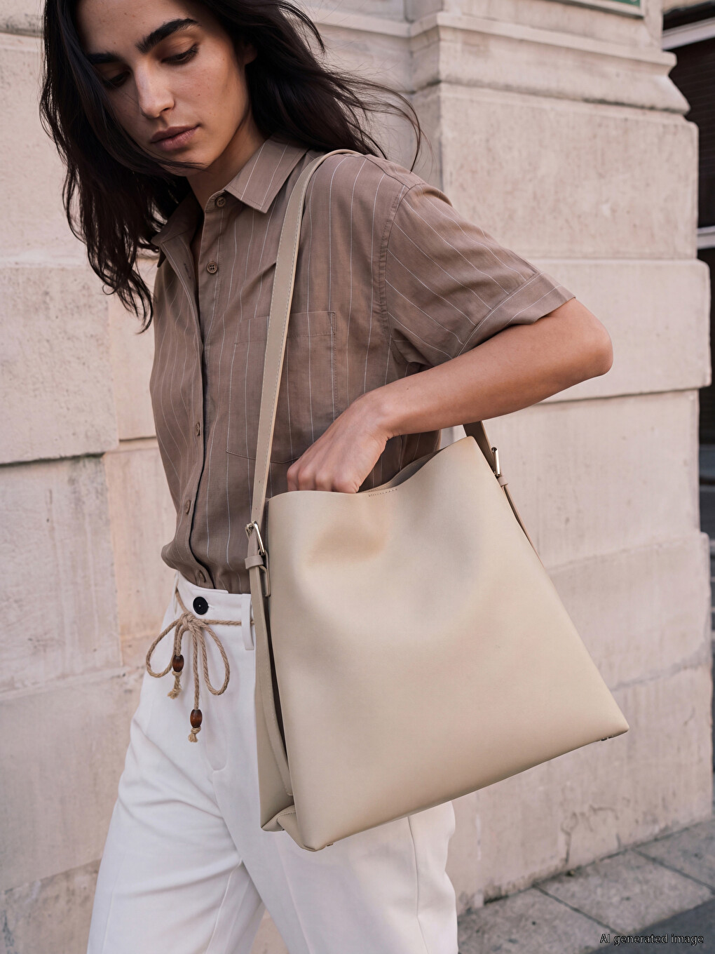Faux Leather Women's Shoulder Bag