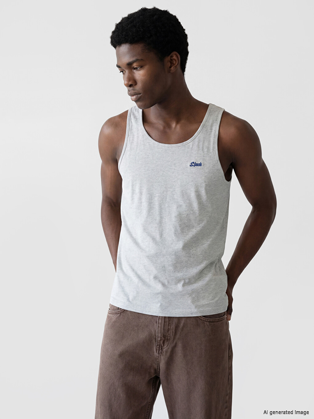 Crew Neck Men's Sleeveless T-Shirt