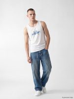 Crew Neck Los Angeles Printed Men's Sleeveless T-Shirt - Image 2