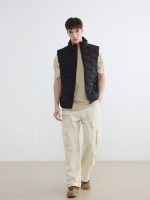 Regular Fit Mock Neck Men's Puffer Gilet - Image 2