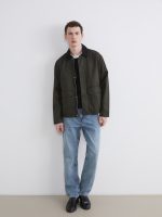 Loose Fit Shirt Collar Men's Jacket - Image 2