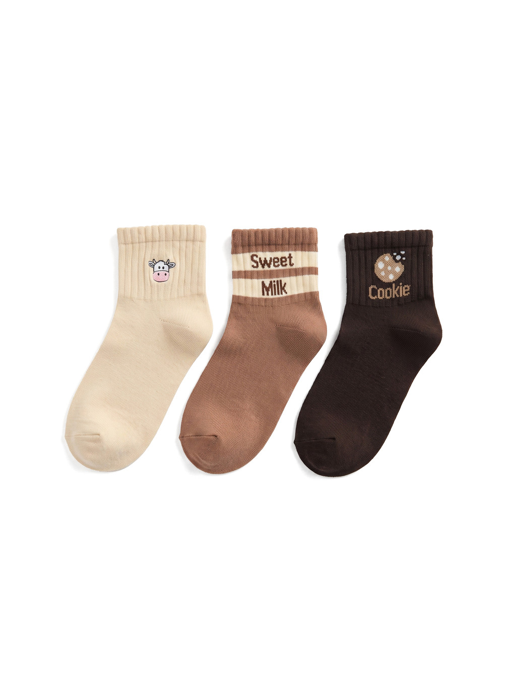 Embroidered Women's Ankle Socks 3-pack