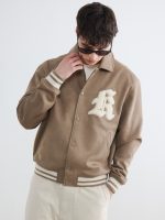 Shirt Collar Suede Men's Coat