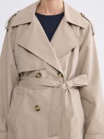 Double Breasted Collar Women's Trench Coat - Image 3