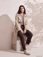 Double Breasted Collar Women's Trench Coat