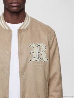 Regular Fit Baseball Collar Men's Suede Coat - Image 3