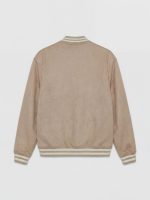 Regular Fit Baseball Collar Men's Suede Coat - Image 7