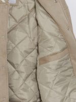 Regular Fit Baseball Collar Men's Suede Coat - Image 9