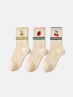 Fruit Patterned Women's Ankle Socks 3-pack