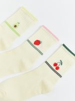 Fruit Patterned Women's Ankle Socks 3-pack - Image 2