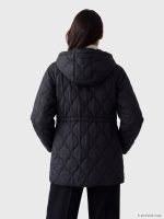 Hooded Quilted Women's Puffer Coat - Image 3