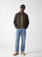 Loose Fit Shirt Collar Men's Suede Coat - Image 2