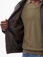 Loose Fit Shirt Collar Men's Suede Coat - Image 4