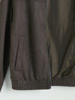 Loose Fit Shirt Collar Men's Suede Coat - Image 8