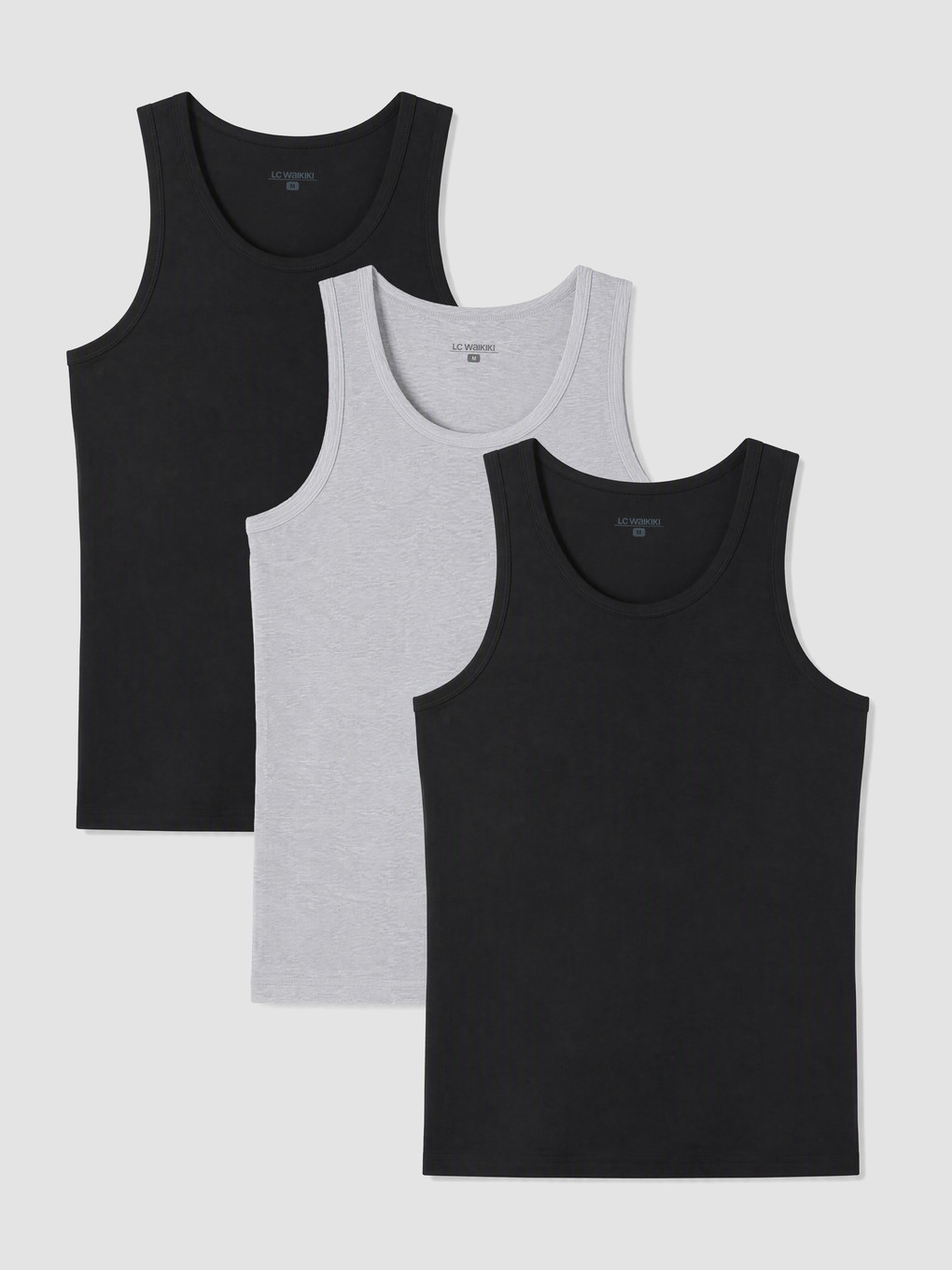 l_20262-w61057z8-cvl_u.jpg U Neck Jersey Men's Vest 3-packs - Image 1
