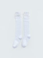Bowed Girls' Knee-High Socks 2 Pack