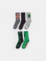 Minecraft Printed Boys' Ankle Socks 5 Pack