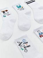 Patterned Boys' Ankle Socks 5 Pack - Image 2