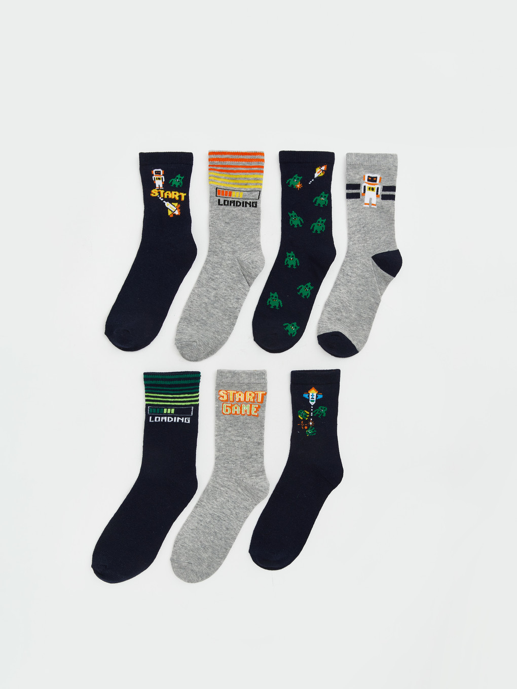 Patterned Boys' Ankle Socks 7 Pack